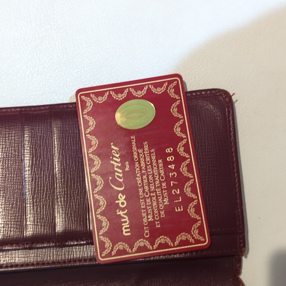 Cartier bourdeaux long wallet with Card - Picture 13 of 16